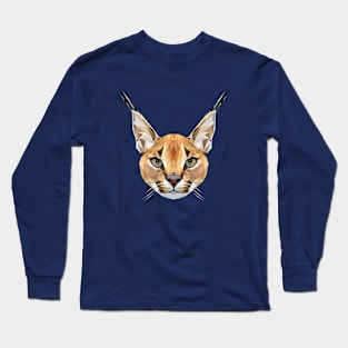 Caracal Low Poly Art Long Sleeve T-Shirt